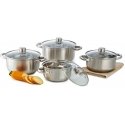 Cookware set Sally ze stali naznez 8-elementowy DOMOTTI Cookware set Sally ze stali naznez 8-elementowy DOMOTTI