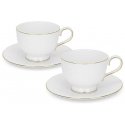 Fissman Cup set NOEMI 200 ml x 2 pcs. with plates (New bone china) Fissman Cup set NOEMI 200 ml x 2 pcs. with plates (New bone china)