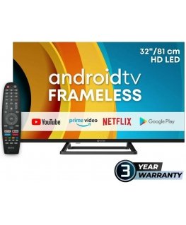 Televizorius eSTAR Android TV 32"/82cm 2K HD LEDTV32A3T2 Juodas