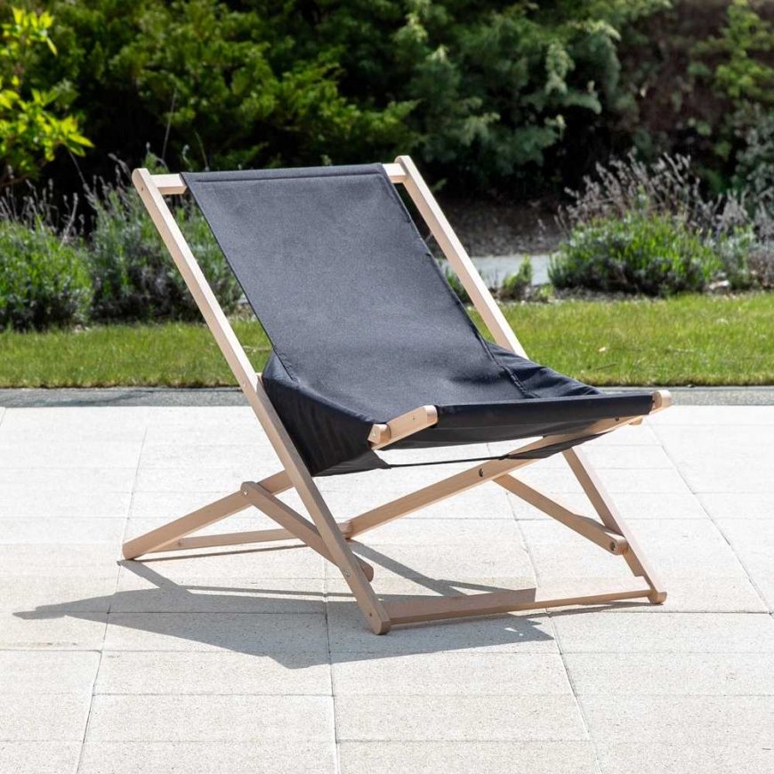 Leżak sodo drawniany Gozo Komfort black PATIO – 2