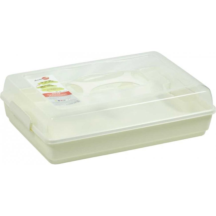 Pojemnik prostokątny na ciasto Dolce 44 x 30 cm beige color DOMOTTI