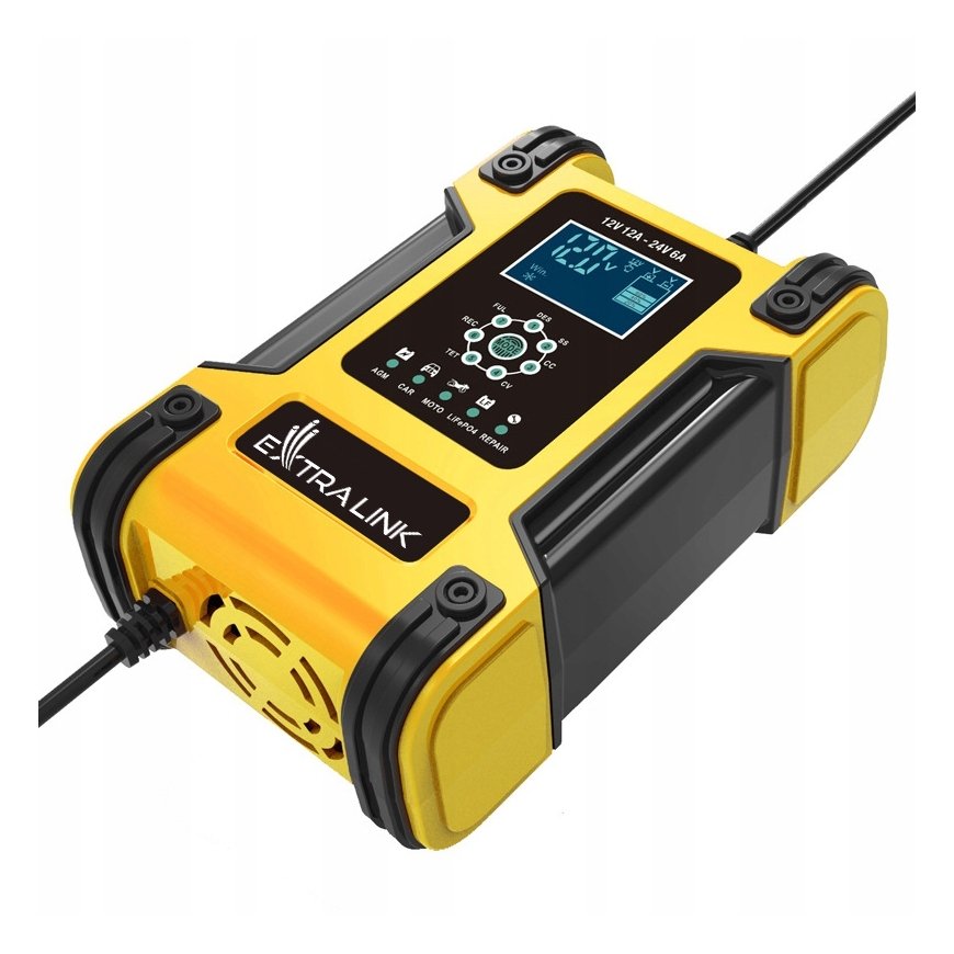 Extralink EX.30813 akulaadija sõidukile 12 / 24 V Must, Kollane – 2