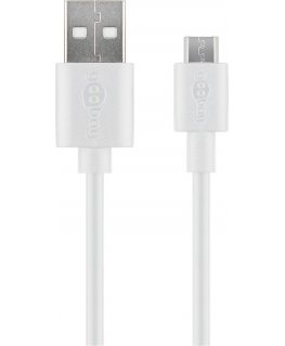 Goobay 43837 USB cable 1 m USB 2.0 USB A Micro-USB B White
