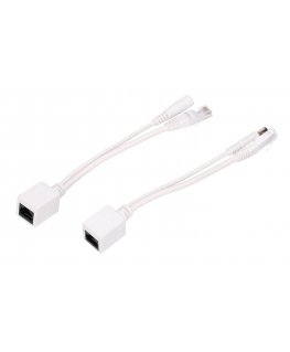 Extralink POE Injektor und Splitter mit einem Port einfacher Injektor weißes Kabel Kiire Ethernet 48