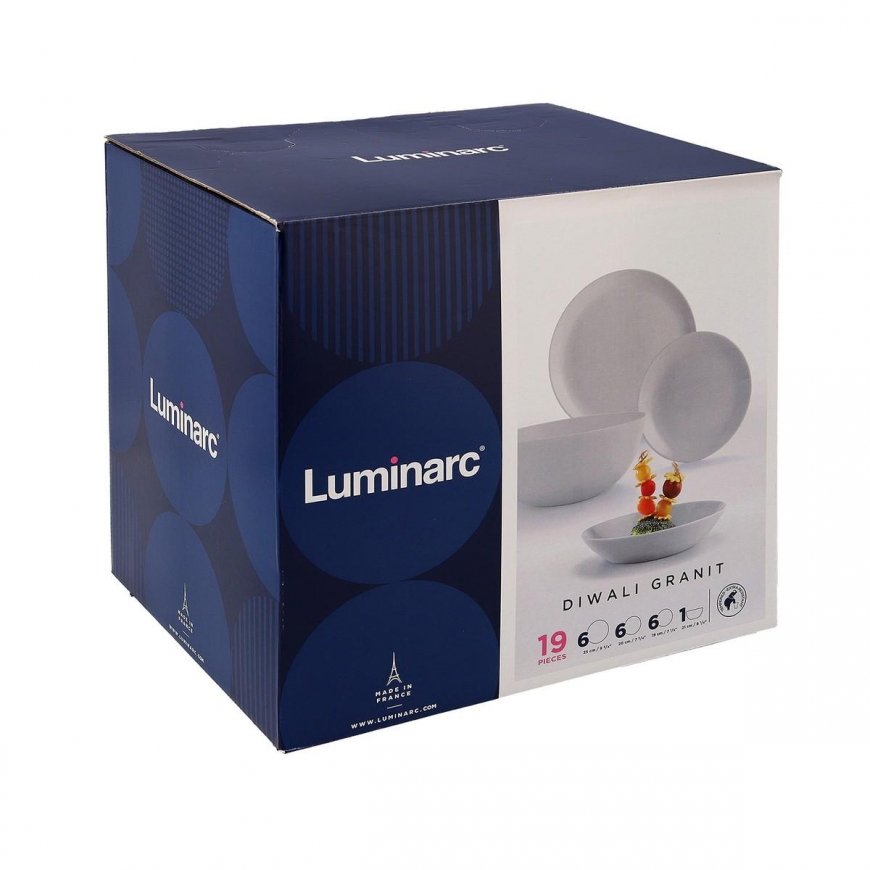 Serwis obiadowy dla 6 osob Diwali Granit 19-elementowy LUMINARC – 3