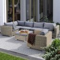 Set mebli ogrodowych with technorattan Dorothee cappuccino PATIO
