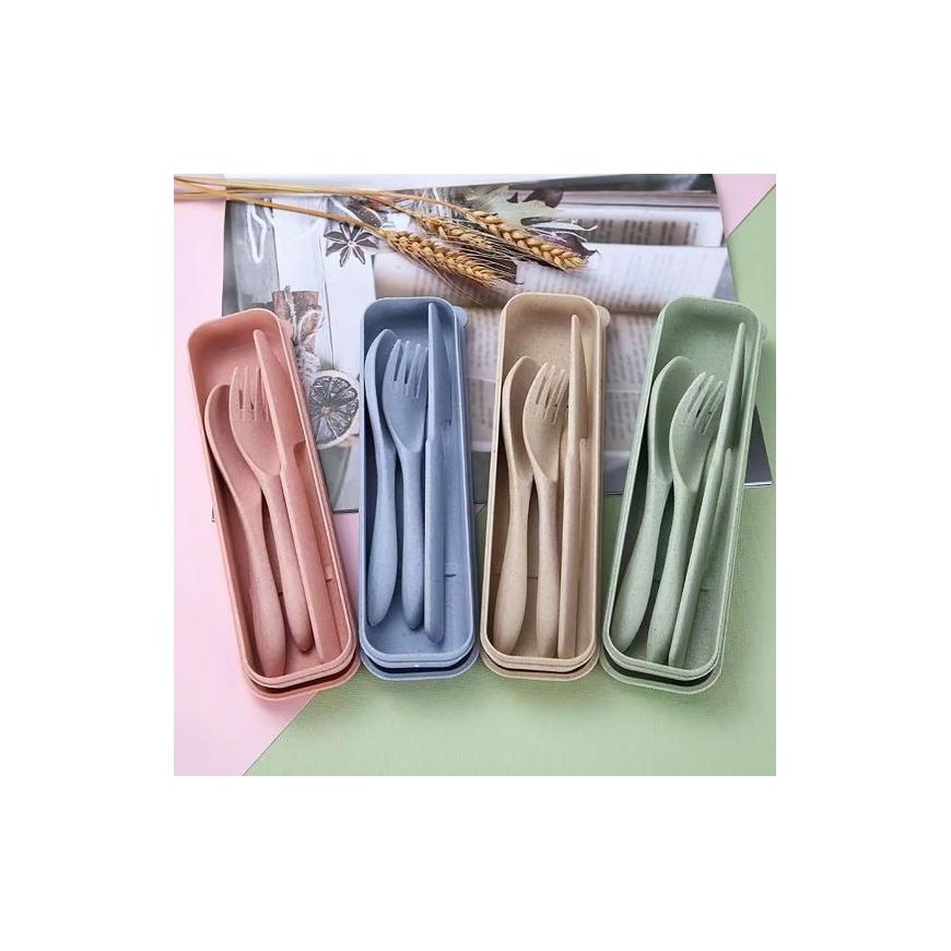 Cutlery set (fork, knife, spoon) Trippy green – 2