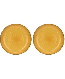 Rose&Tulipani Set of 2 round pots Concerto Ocra - Yellow, 30 cm