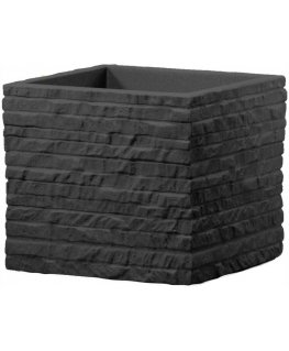 Donica ogrodowa kwadratowa 27 x 27 cm Kubus anthracite ceglana PATIO