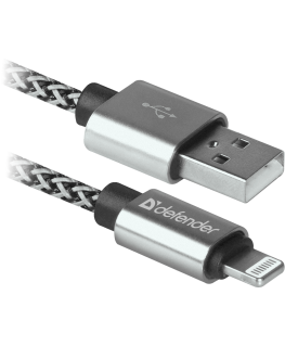 Defender USB-LIGHTNING 1,0m 2.1A Biały