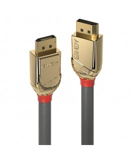 Lindy 0.5m DisplayPort 1.4 Cable, Gold Line