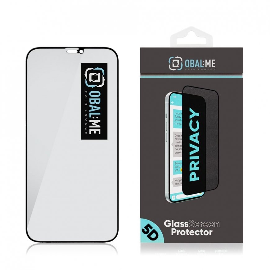 OBAL:ME Privacy 5D Glass Screen Protector for Apple iPhone 12|12