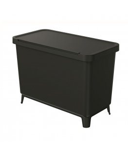 Prosperplast Dustbin 2-komorowy Systema black KEDEN