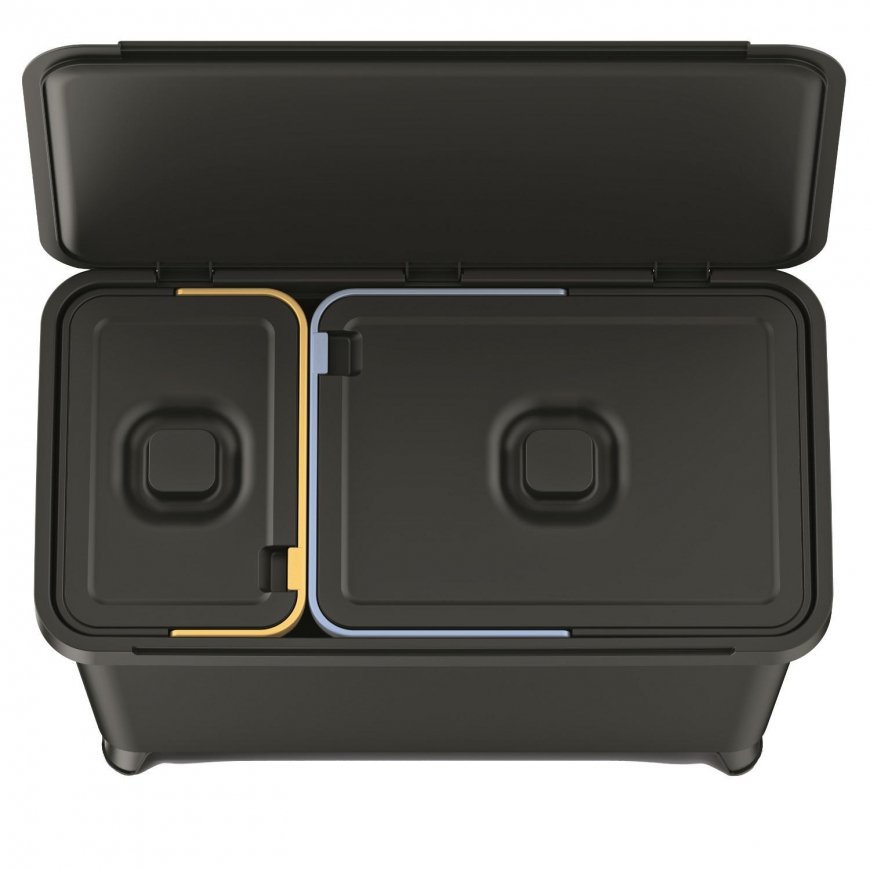 Prosperplast Dustbin 2-komorowy Systema black KEDEN – 4