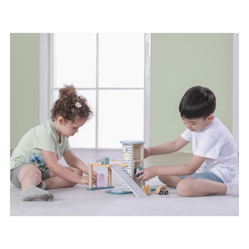 Wooden garage with helicopter and cars Viga PolarB – 4