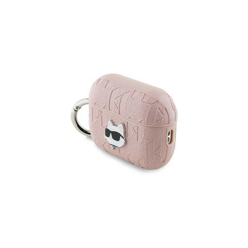 Dėklas Karl Lagerfeld KLAP2PGCHPP AirPods Pro 2 (2022/2023) cover rožinė/pink Monogram Choupette Head – 3