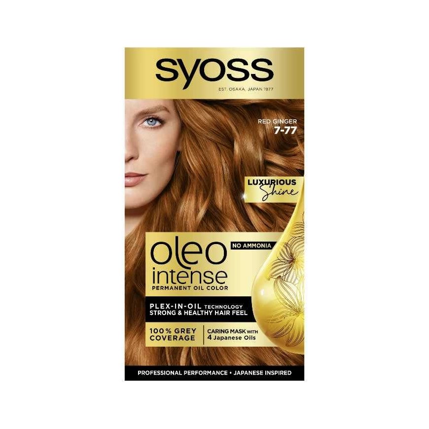 Syoss Oleo intensive dye without ammonia luxurious shine 7-77-Vibrant Copper 5 Pieces – 2