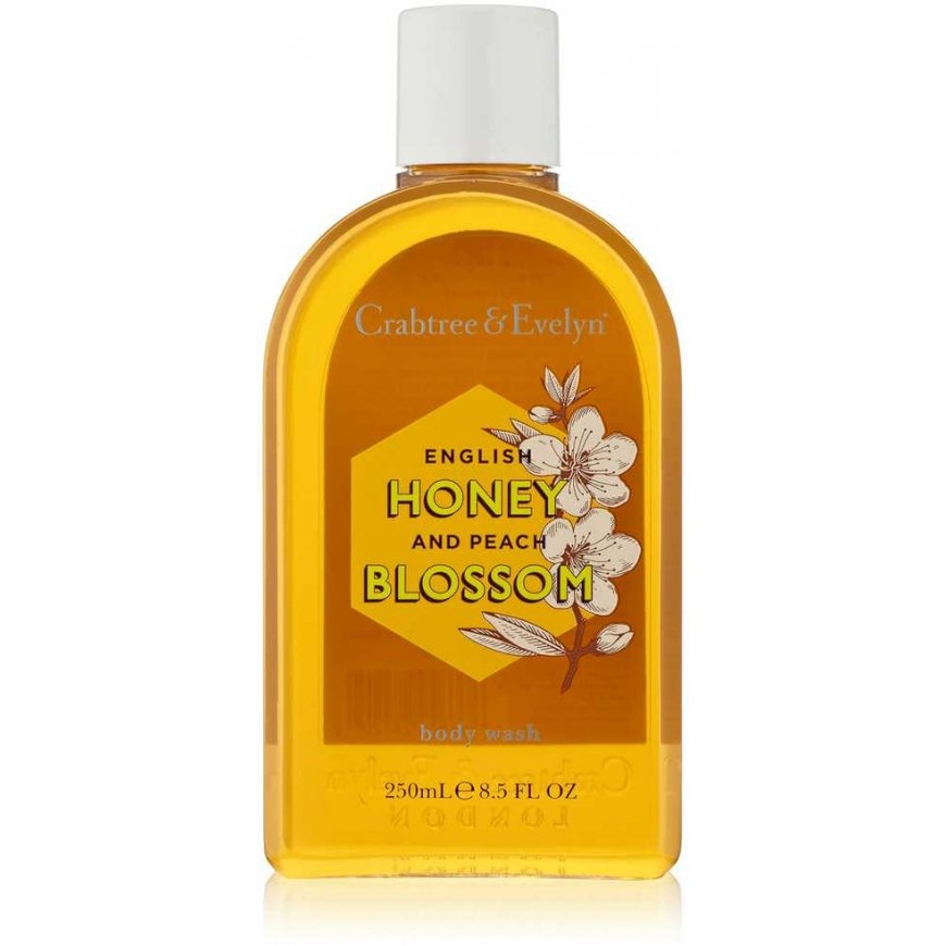 Crabtree & Evelyn, Honey & Peach Blossom, Hydrating, Kūno prausiklis, 250 ml