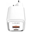 Wall charger LDNIO A2318M USB USB-C + USB-C - Lightning Cable Wall charger LDNIO A2318M USB USB-C + USB-C - Lightning Cable