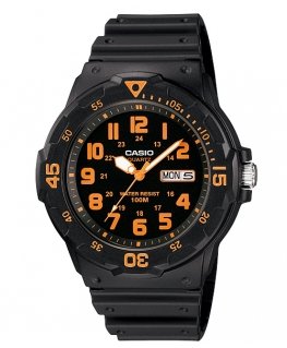 Casio MRW-200H-4BVDF rankinis laikrodis Laikrodis su apyranke Kvartcas Juoda, Oranžinė