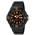 Casio MRW-200H-4BVDF наручные часы Часы на браслете Кварц Черный, Оранжевый