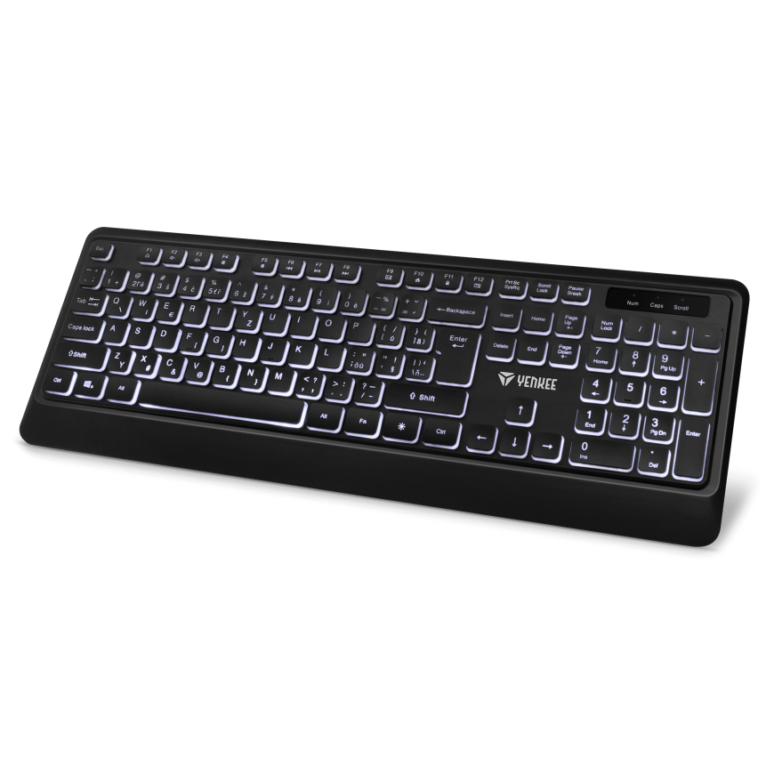 YENKEE Keyboard Backlit quiet USB with