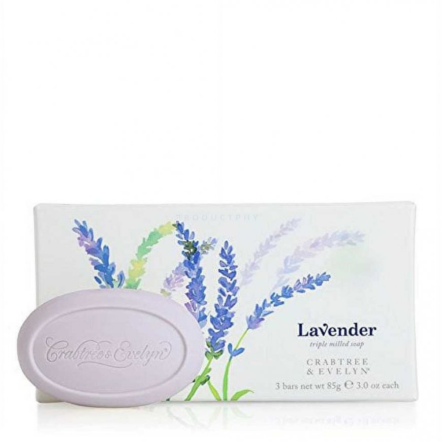 Set Trio, Crabtree & Evelyn, Lavander, Hydrating, Soap Bar, 3 pcs, 85 g