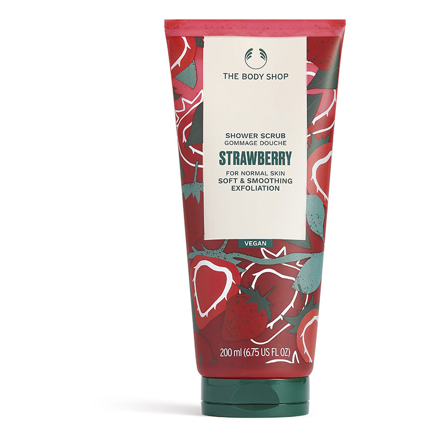 The Body Shop Smoothing shower scrub Strawberry (Shower Scrub) 200 ml
