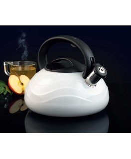 Kettle with whistle Velo 2.5 l white AMBITION