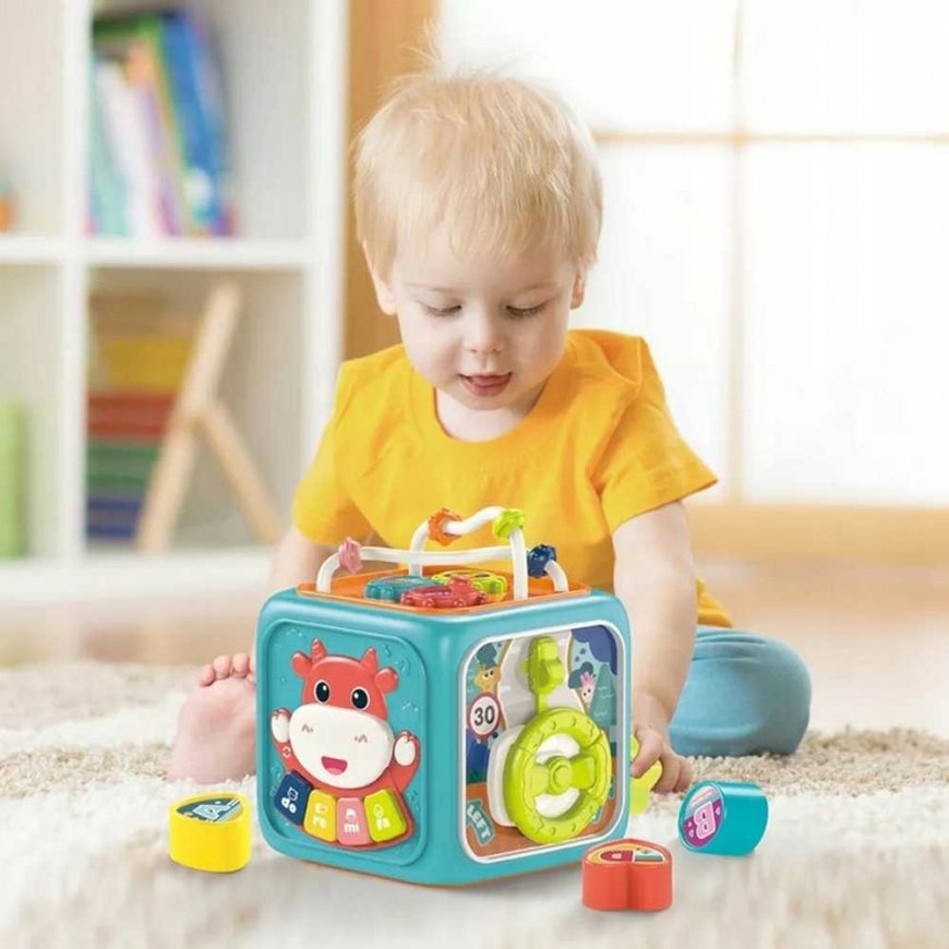 WOOPIE Montessori Educational Sensory Cube Sorter 6in1 – 4