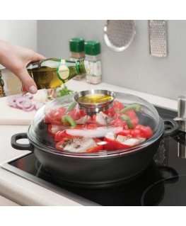 Dajar Frying pan Taurus deep with cover 28 cm AMBITION