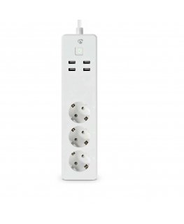 Nedis WIFIP312FWT Smart power strip 3 AC outlet(s) Type F 1.8 m 4 3680 W White