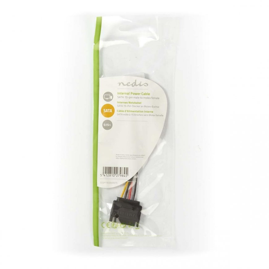 Nedis CCGP73530VA015 internal power cable 0.15 m – 4