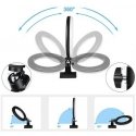 Puluz LED žiedinė lempa 26cm Su telefono laikikliu ir spaustuku Puluz LED žiedinė lempa 26cm Su telefono laikikliu ir spaustuku