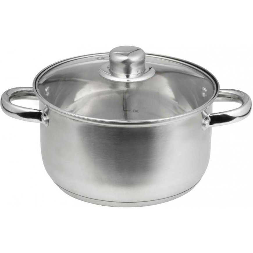 Puodas ze stali nierdzewnej su dangteliu Santo 22 cm DOMOTTI