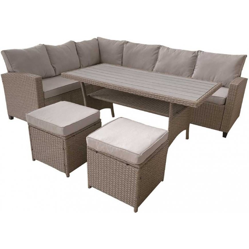 Rinkinys mebli ogrodowych technorattanowych Nina cappuccino PATIO