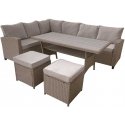 Rinkinys mebli ogrodowych technorattanowych Nina cappuccino PATIO Rinkinys mebli ogrodowych technorattanowych Nina cappuccino PATIO