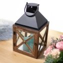 Myhome Lampion Dark Wood 28,5 x 28,5 x 50 cm MY HOME Myhome Lampion Dark Wood 28,5 x 28,5 x 50 cm MY HOME