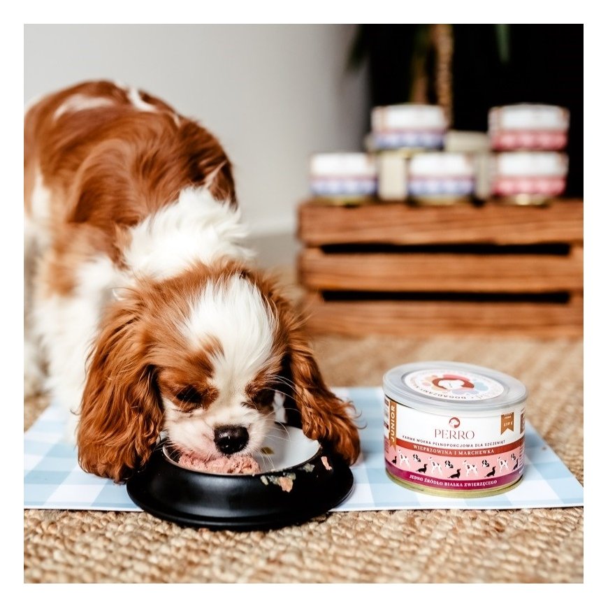 PERRO Junior Pork porgandiga - märg koeratoit - 410g – 2
