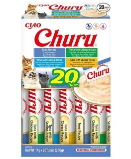 INABA CHURU Varietes Tuunikala maius kassidele 20x14 g