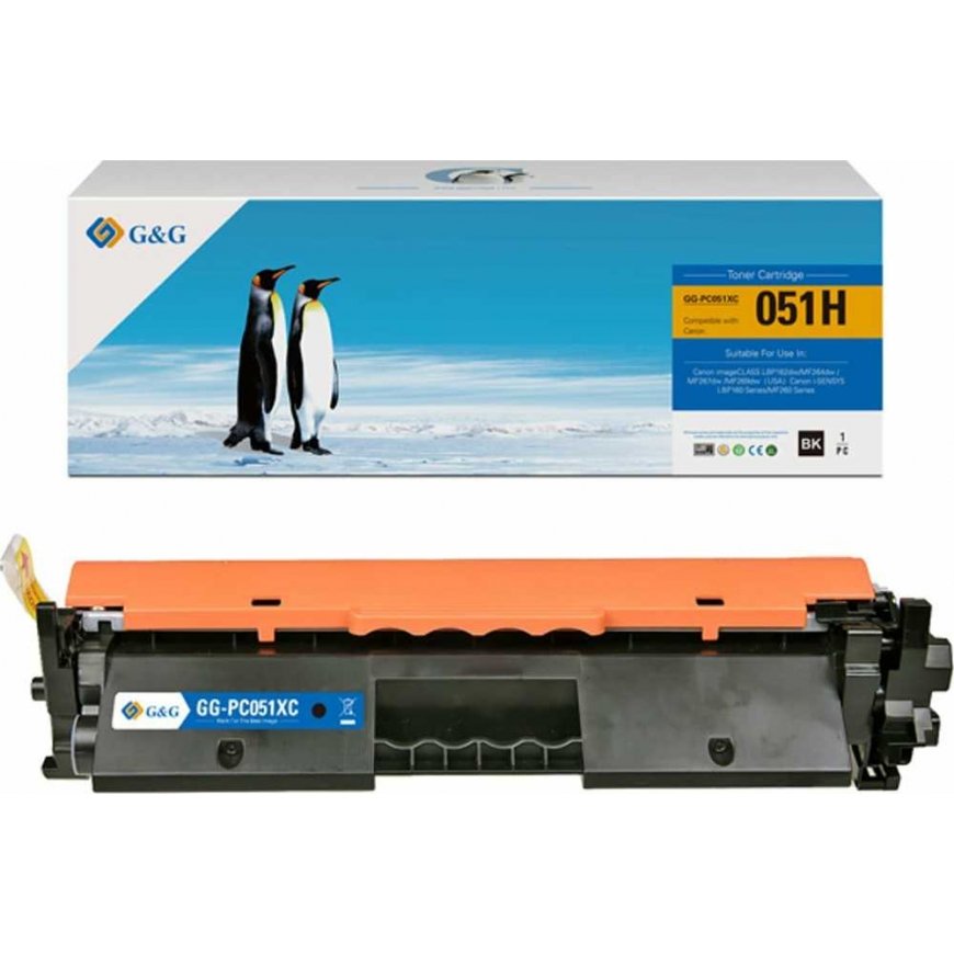 G&G kompatybilny toner su Canon CRG051H, NT-PC051XC, juodas, 4100s, high capacity