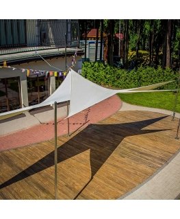 Żagiel przeciwsłoneczny 3.6 x 3.6 x 3.6 m ecru PATIO