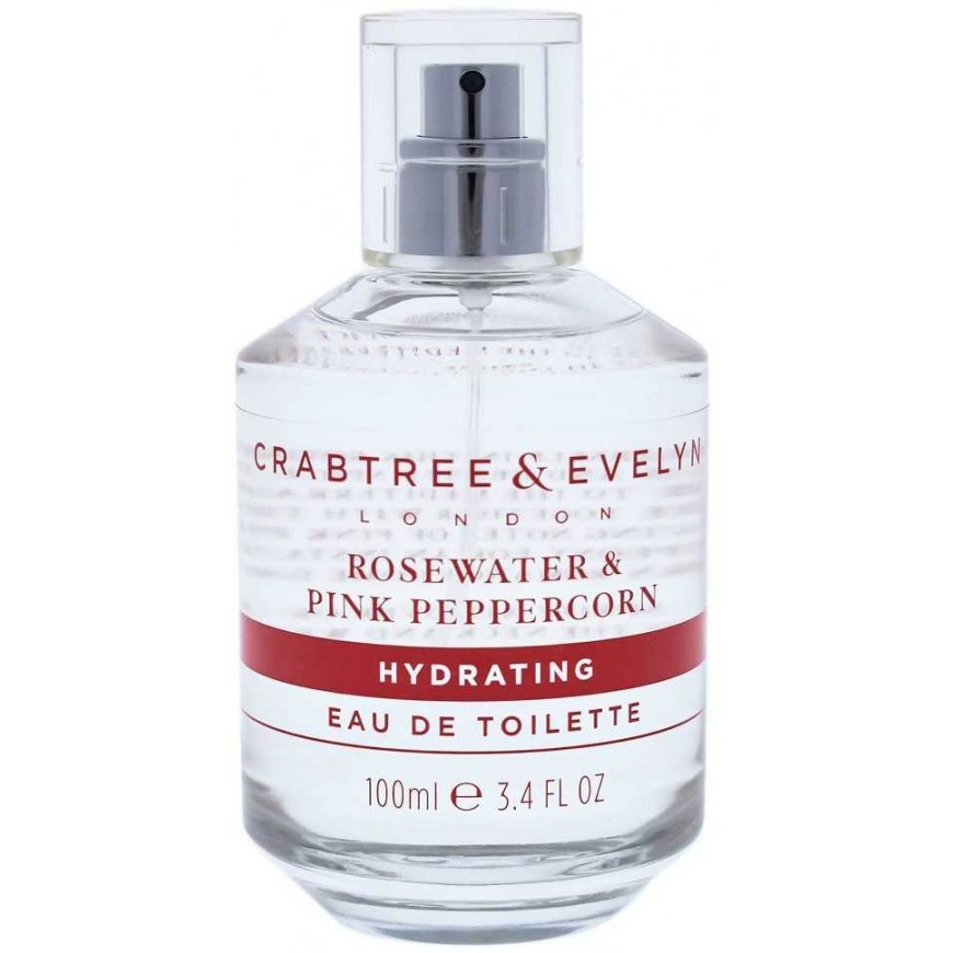 Crabtree & Evelyn, Rosewater & Pink Peppercorn, Eau De Toilette, For Women, 100 ml