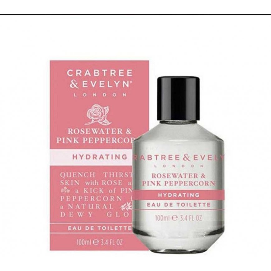 Crabtree & Evelyn, Rosewater & Rožinė Peppercorn, Eau De Toilette, For Women, 100 ml – 2