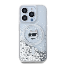 Dėklas Karl Lagerfeld KLHMP15LLGCHSGH iPhone 15 Pro 6.1" hardcase transparent Liquid Glitter Choupette Head Magsafe