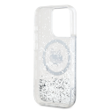 Case Karl Lagerfeld KLHMP15LLGCHSGH iPhone 15 Pro 6.1" hardcase transparent Liquid Glitter Choupette Head Magsafe
