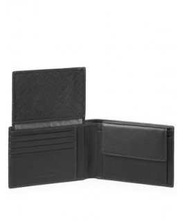 Piquadro Piquadro, City, Leather, Wallet, Coin Holder, PU1392UB00R-N, Black, For Men