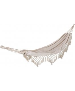 Hammock garden with frädzelkami 200 x 100 cm ecru PATIO