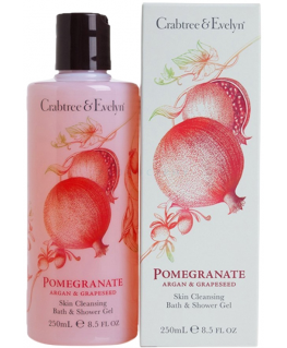 Crabtree & Evelyn, Pomegranate, Argan & Grapeseed, Cleansing, Dušo želė, For All Skin Types, 250 ml