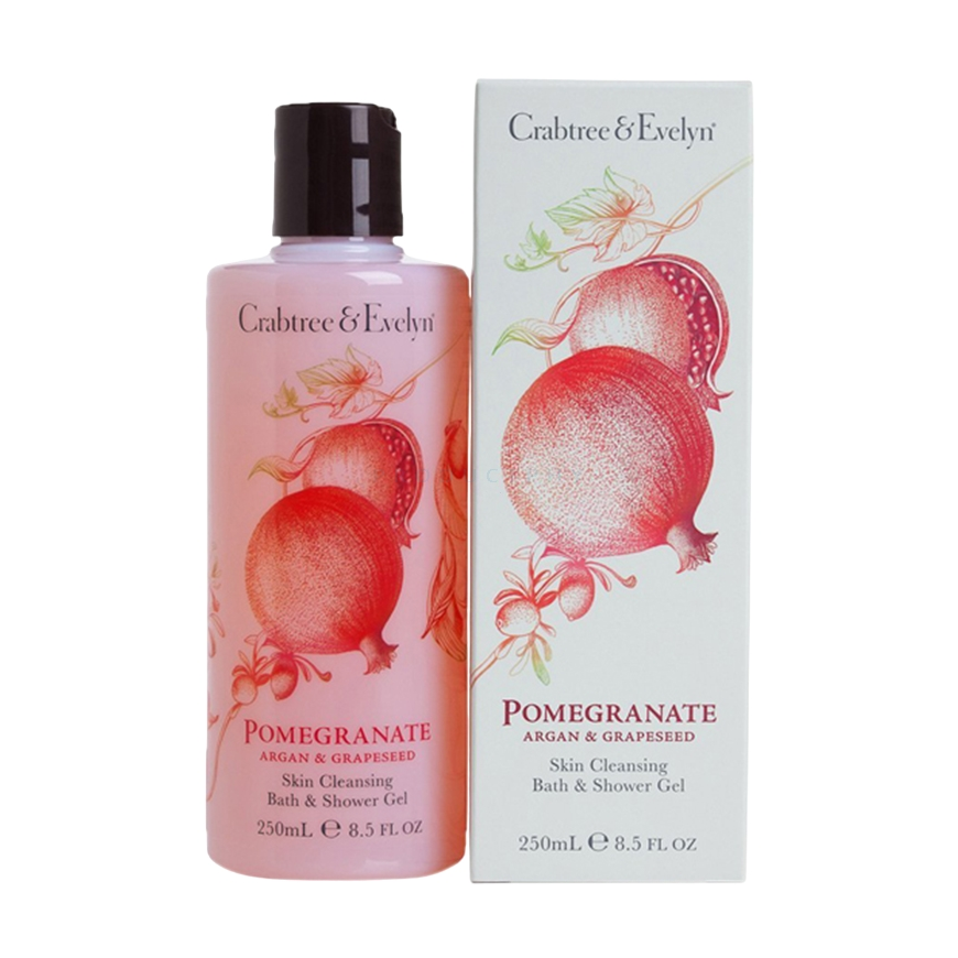 Crabtree & Evelyn, Pomegranate, Argan & Grapeseed, Cleansing, Shower gel, For All Skin Types, 250 ml